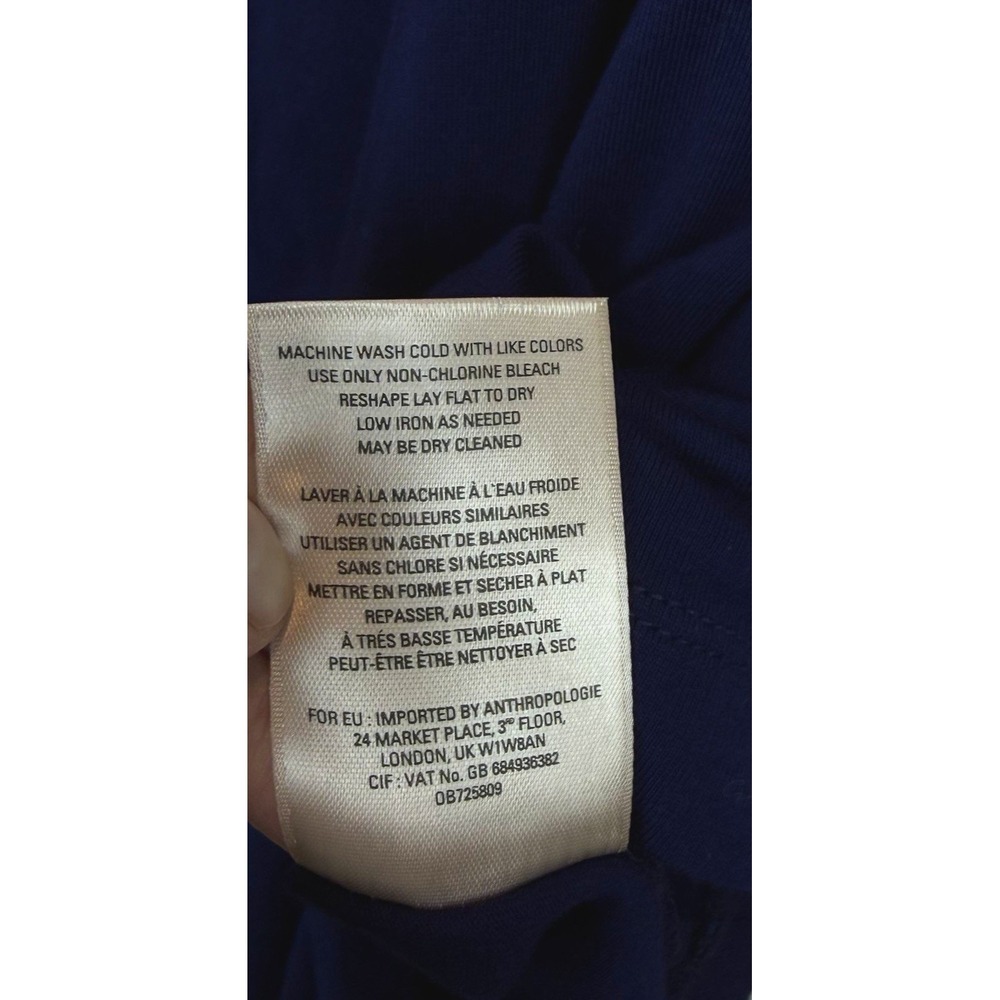 Anthropologie Maeve Knit Midi Skirt Womens XS Navy Blue Pencil Office Career - Picture 8 of 8